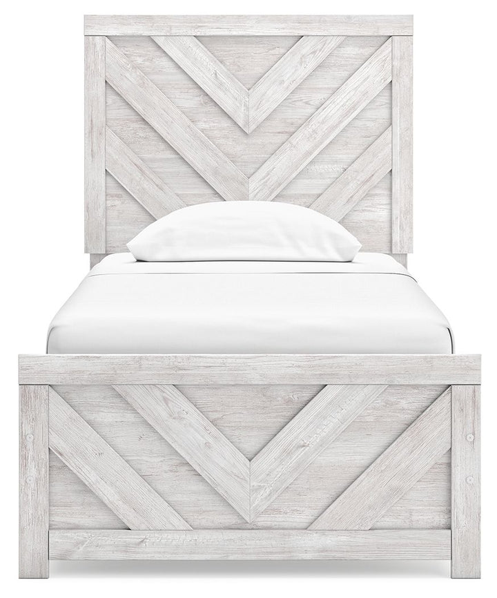 Cayboni - Twin Panel Bed - Whitewash by Ashley Furniture product image