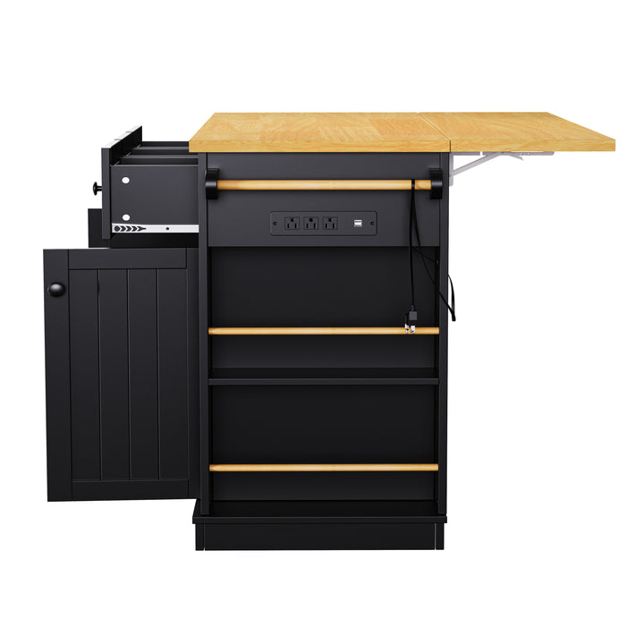53-inch-black-kitchen-island-cart-with-drop-leaf-and-power-outlet