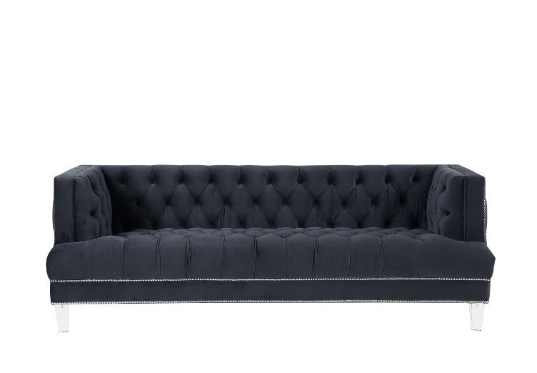 Ansario - Sofa - Charcoal Velvet