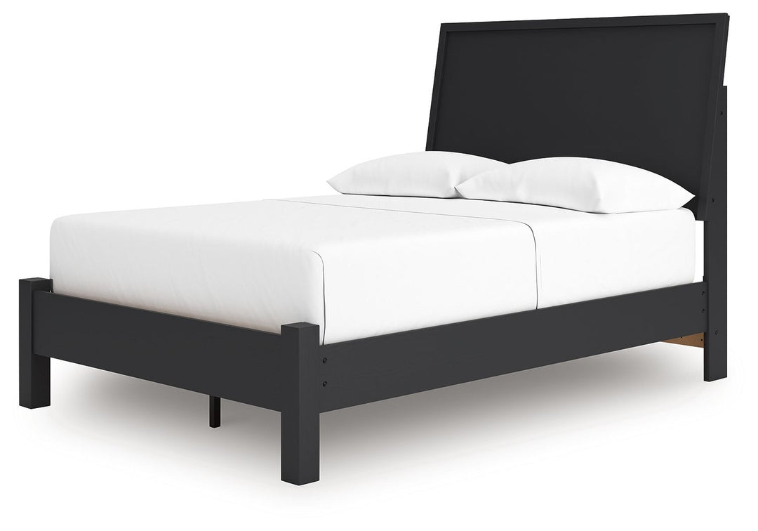 Danziar - Full Panel Bed With Low Footboard - Black by Ashley Furniture product image