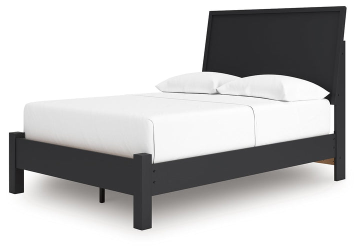 Danziar - Full Panel Bed With Low Footboard - Black by Ashley Furniture product image