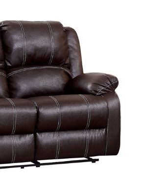 Zuriel - Synthetic Leather Recliner Loveseat - Brown