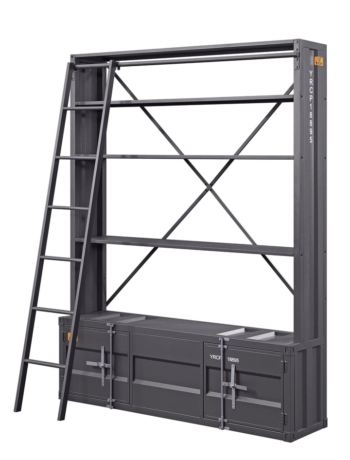 Cargo - Bookcase With Ladder - Gunmetal