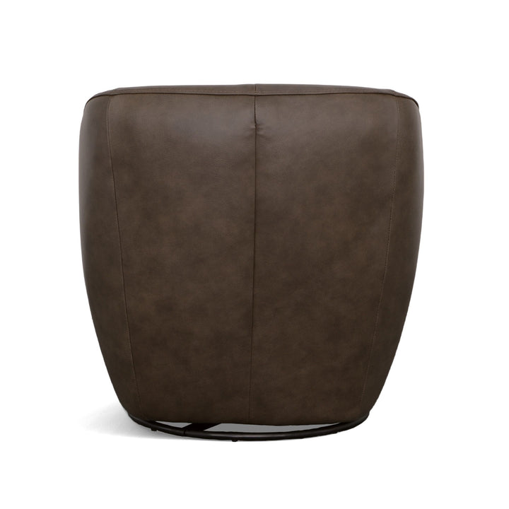 Wade Leather Swivel Chair in Milk Chocolate