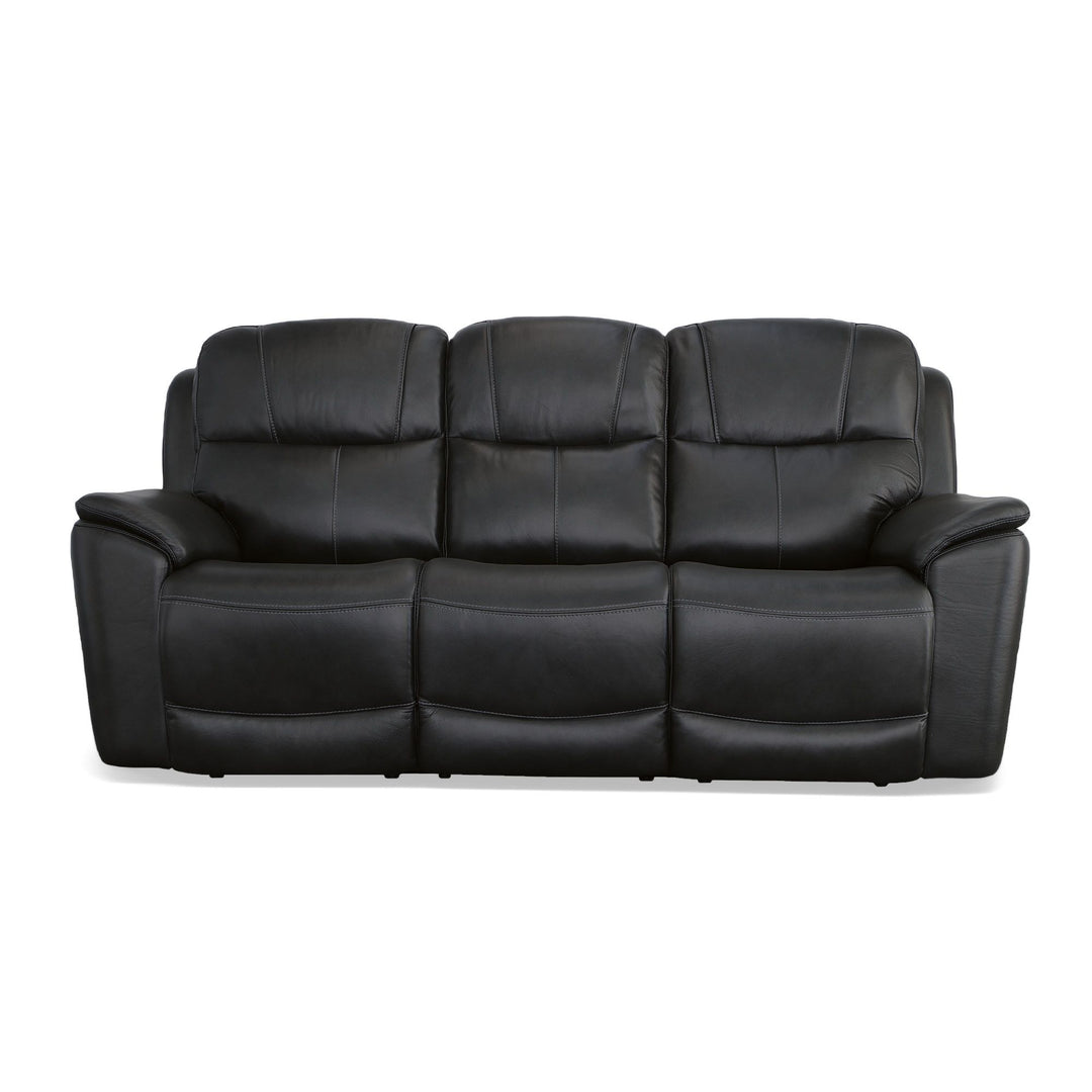 Flexsteel 1783-62PH-63300 Crew  Power Reclining Sofa With Power Headrests & Lumbar  Raven