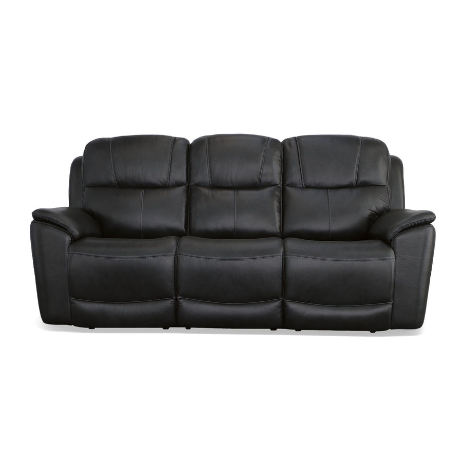 Flexsteel 1783-62PH-63300 Crew  Power Reclining Sofa With Power Headrests & Lumbar  Raven