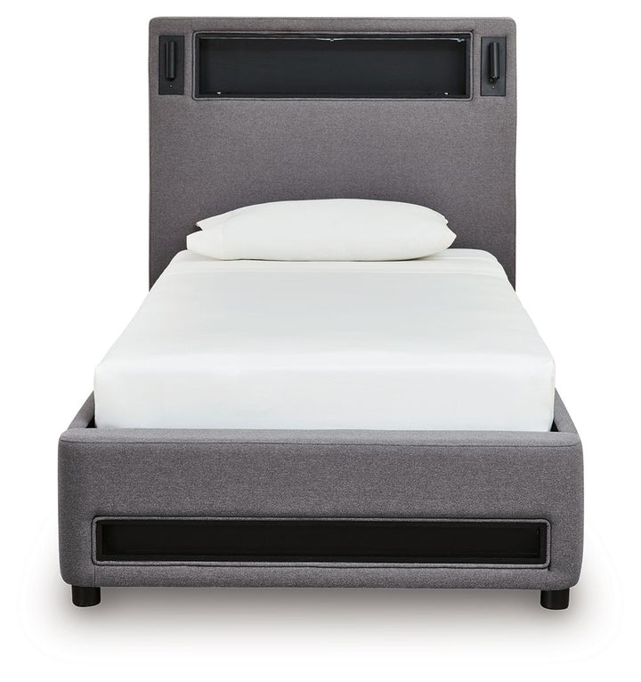 Verishaw - Twin Upholstered Bed - Gray by Ashley Furniture product image