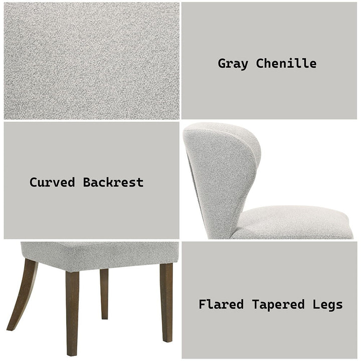 Dillon - Side Chair Set of 2) - Gray / Walnut