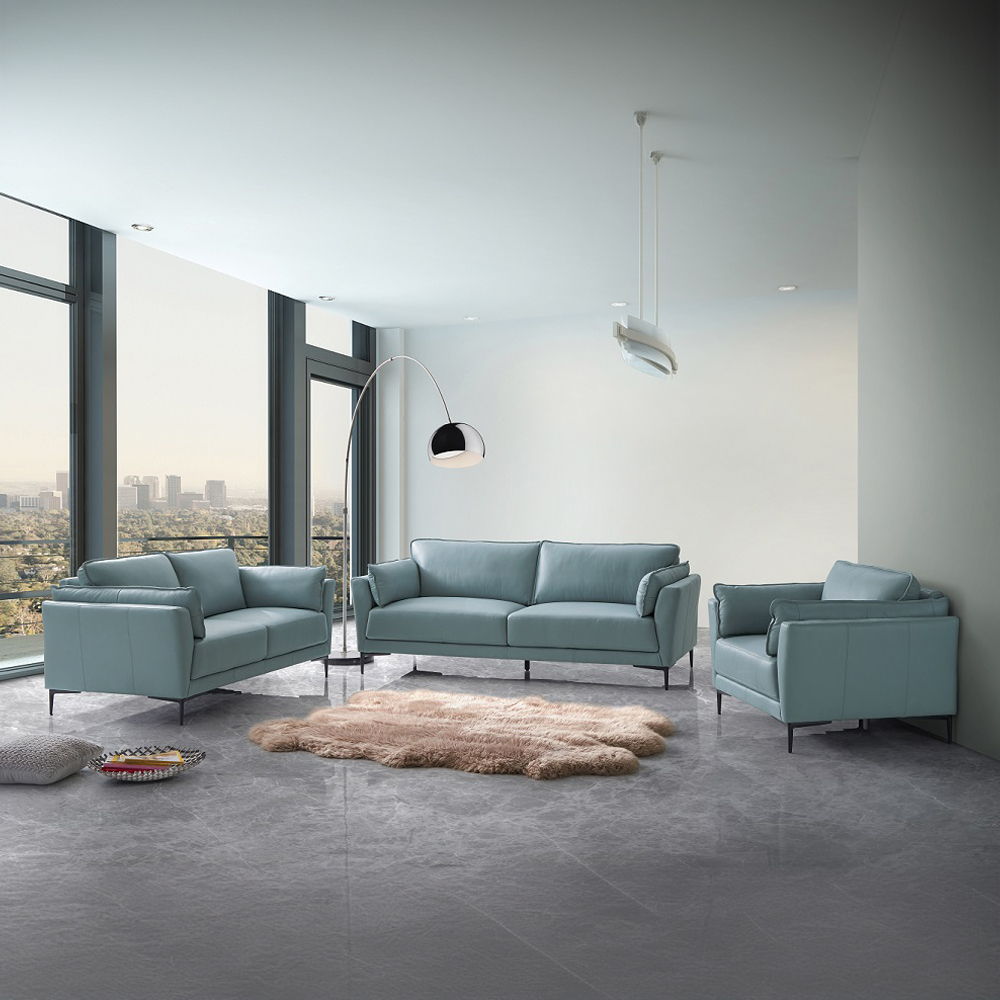 mesut-loveseat-sage-green-top-grain-leather-black