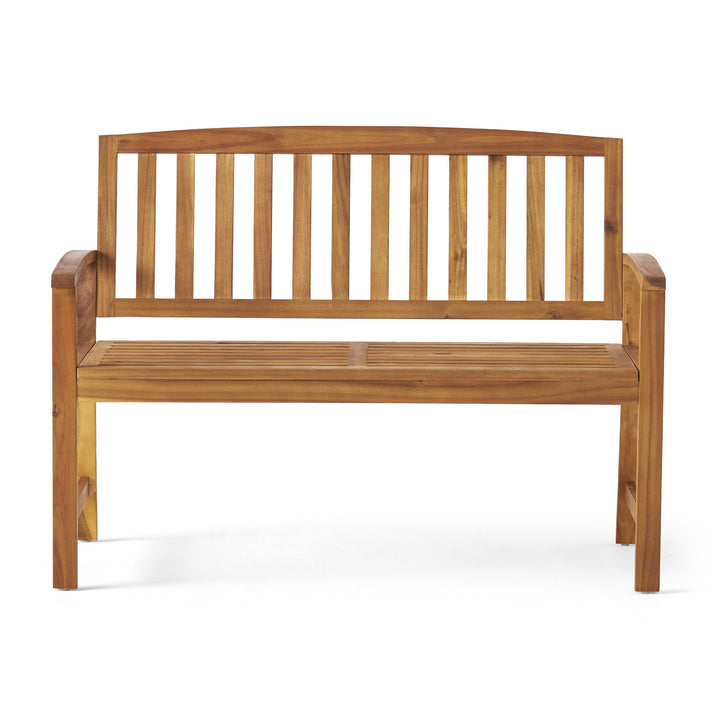 48.82" Farmhouse Acacia Outdoor Bench – Teak