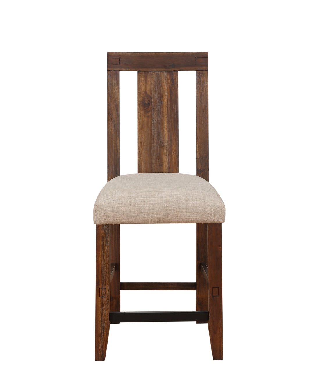 Modus Furniture 3F4170 Meadow Solid Wood Upholstered Kitchen Counter Stool In Brick Brown