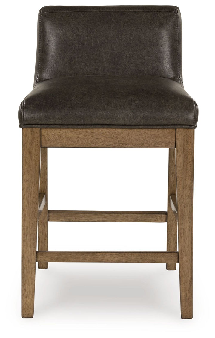 Cabalynn - Upholstered Barstool (Set of 2) - Two-tone Brown