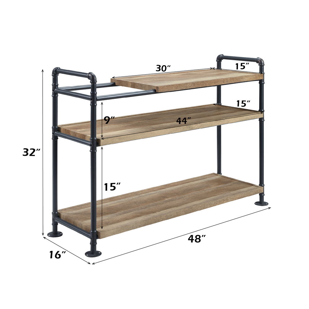 Brantley - 32" Bookshelf - Oak & Sandy Black