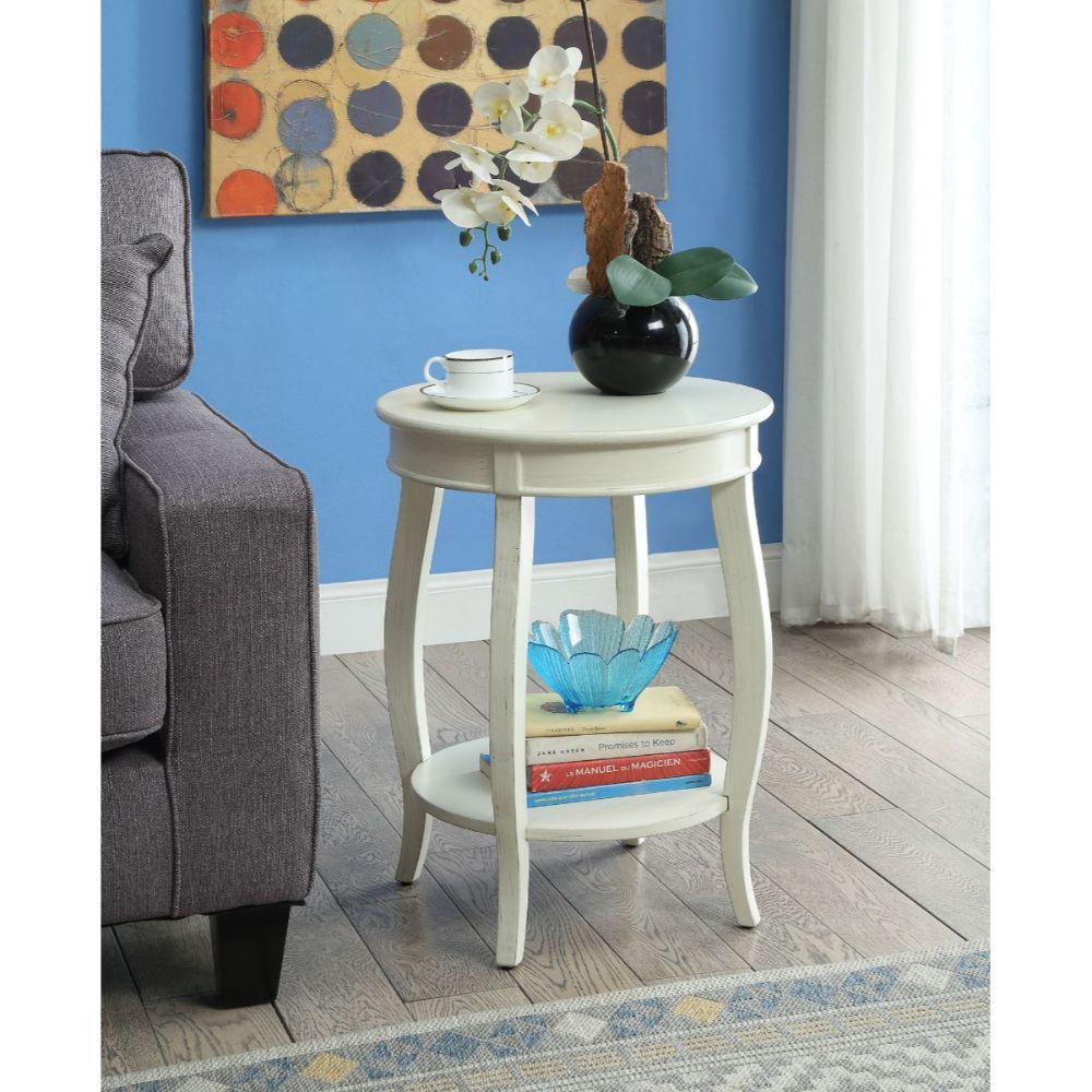 Aberta - Accent Table - Antique White