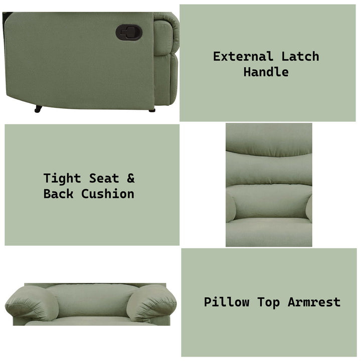 Arcadia - Motion Recliner - Sage Microfiber