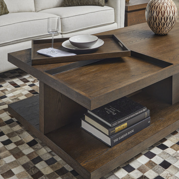 flexsteel-w1013-0311-athens-rectangular-coffee-table-with-casters-chocolate-brown