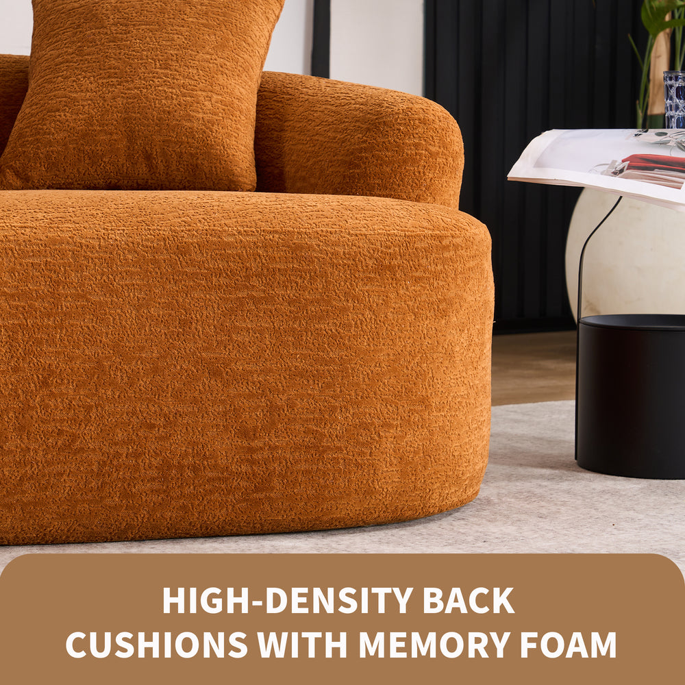 curved-loveseat-orange-full-compression-sponge-sofa