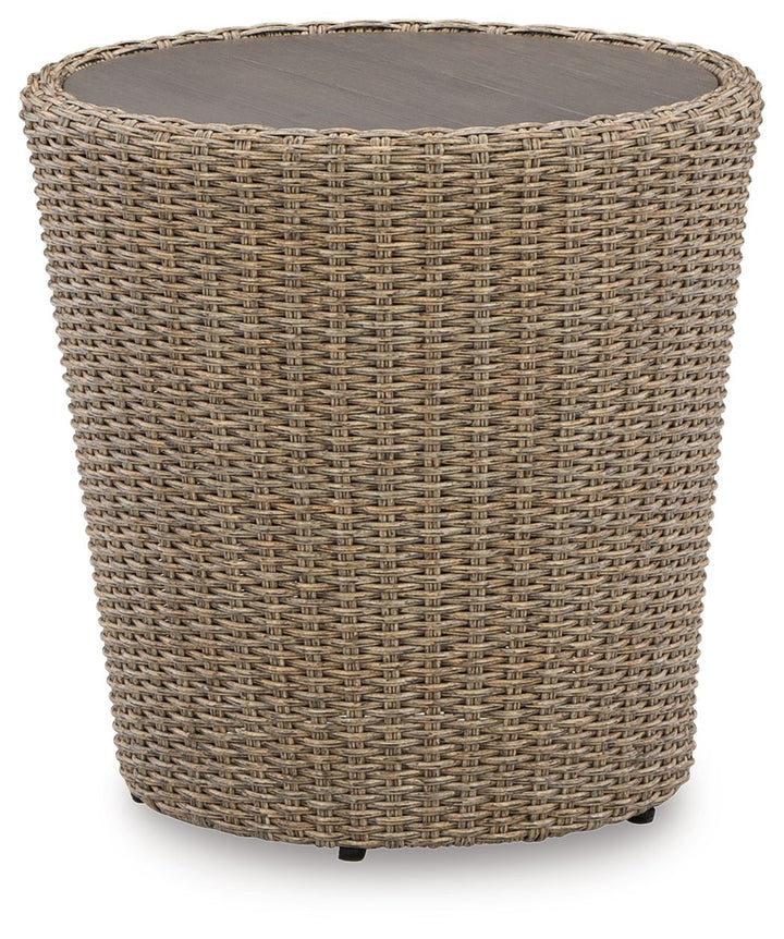 Danson - Round End Table - Beige