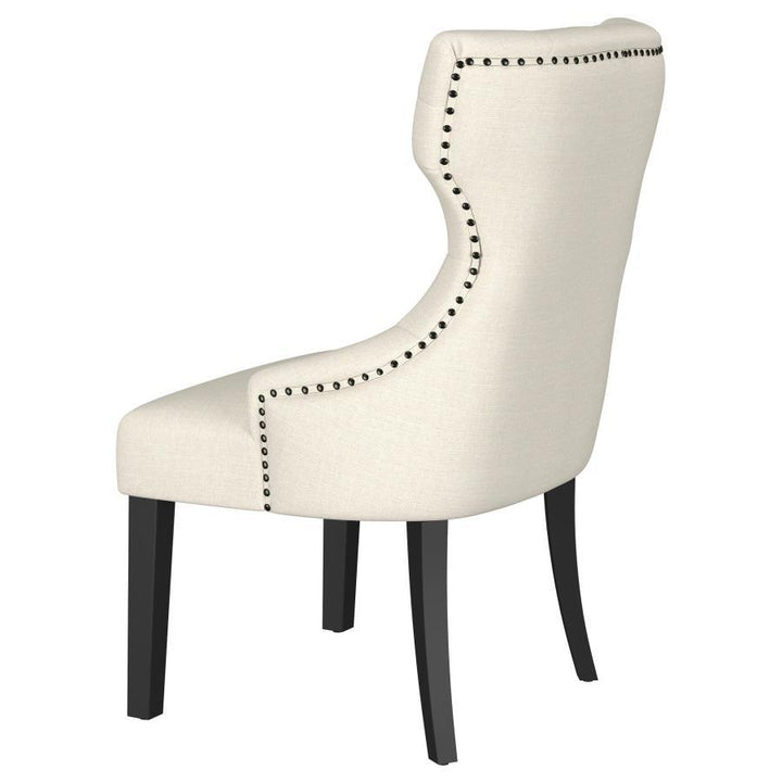 Baney - Fabric Upholstered Dining Side Chair - Beige And Black