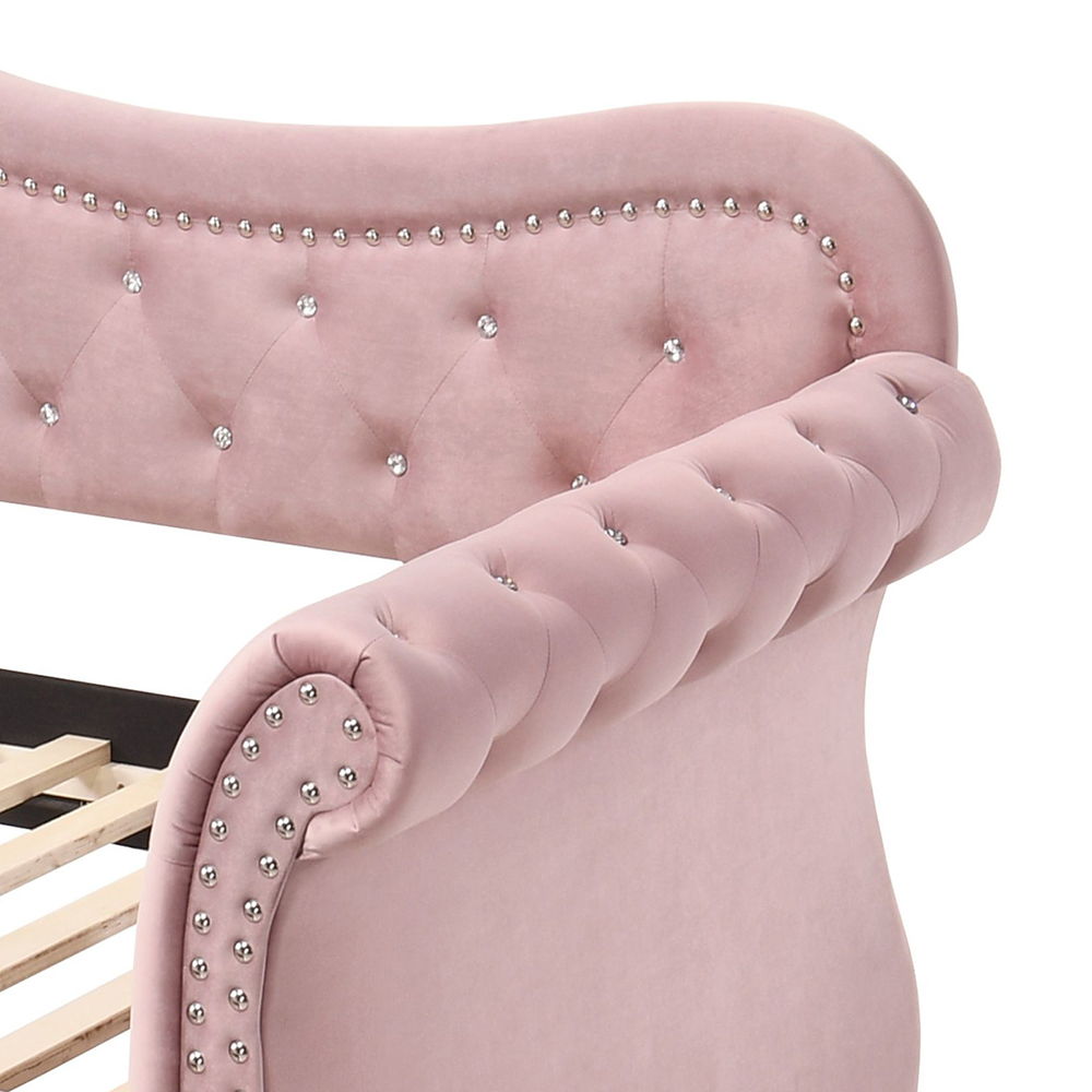 Adkins - Twin Daybed With Trundle - Pink Velvet