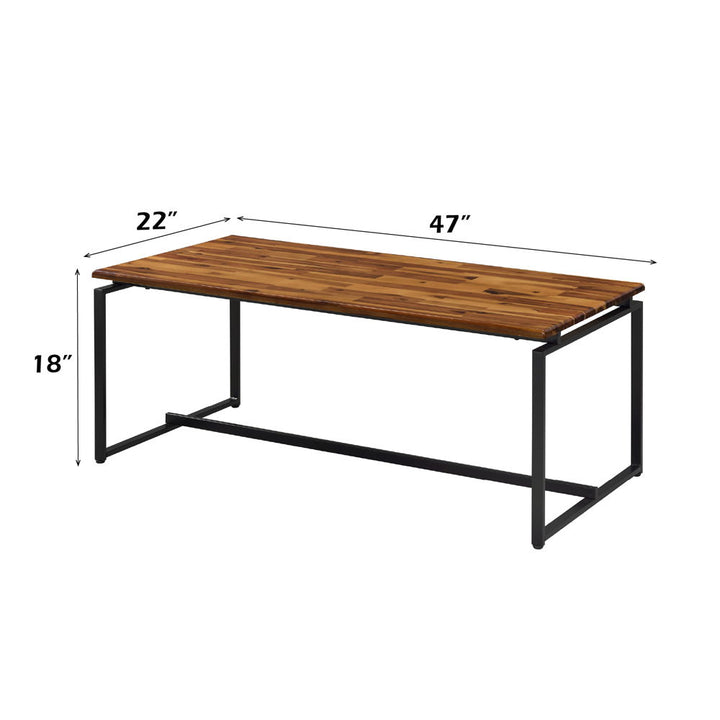 Jurgen - 3 Piece Coffee & End Set - Oak & Black