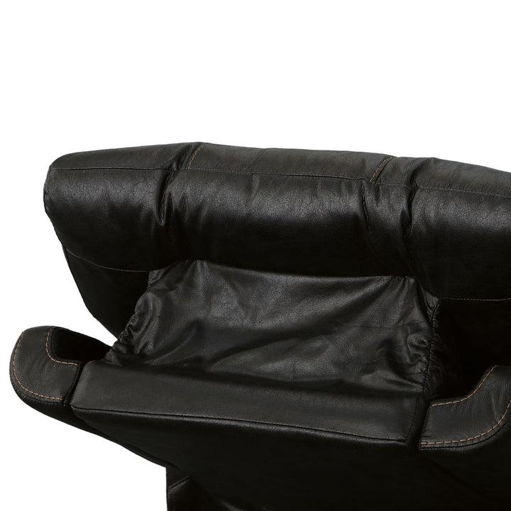 Clive Fabric Power Recliner with Power Headrest &amp; Lumbar in Peppercorn