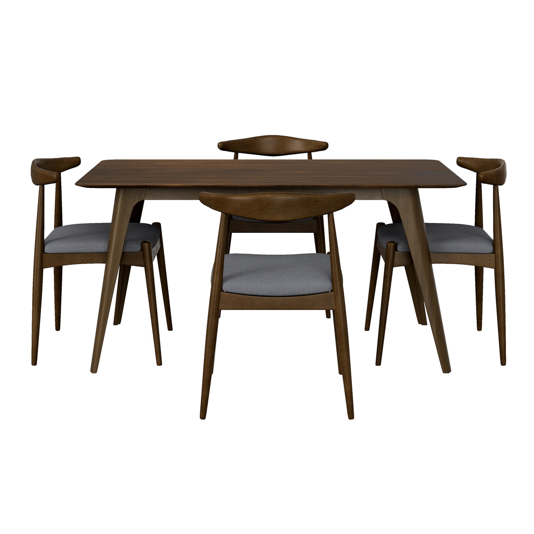 5-piece-mid-century-modern-dining-set-in-walnut-and-light-beige