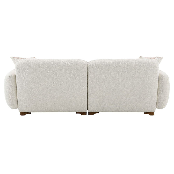Darius - Sofa With 2 Pillows - Beige Boucle