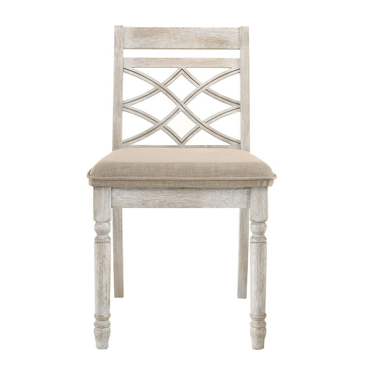 Cillin - Side Chair Set of 2) - Fabric, Walnut & Antique White