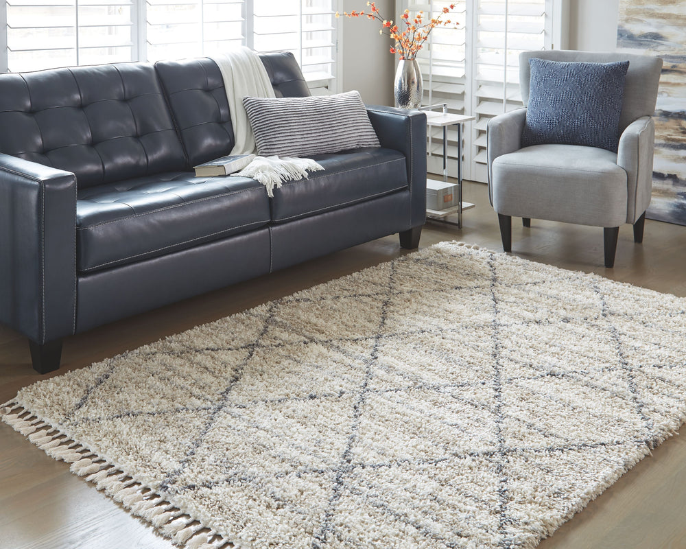 Abdalah - 5' x 7' Rug - Beige / Gray