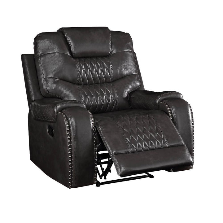 Braylon - Motion Recliner - Magnetite Synthetic Leather