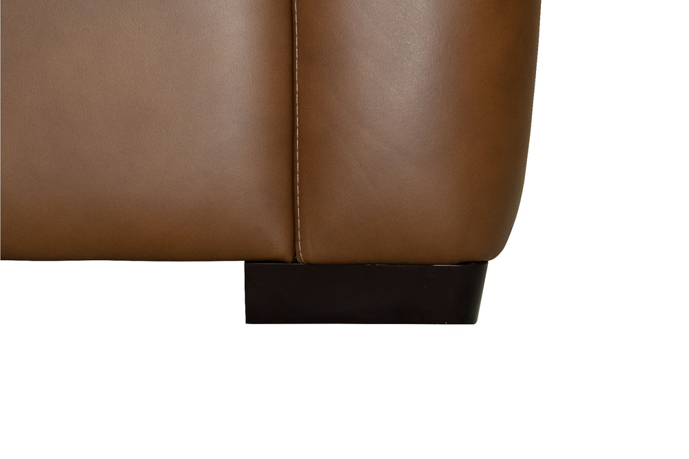 Henry Leather Loveseat in Caramel