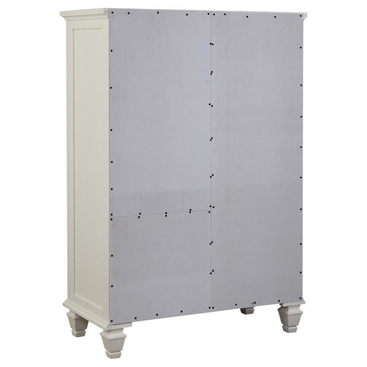 Sandy Beach - 8-Drawer Door Chest - Cream White