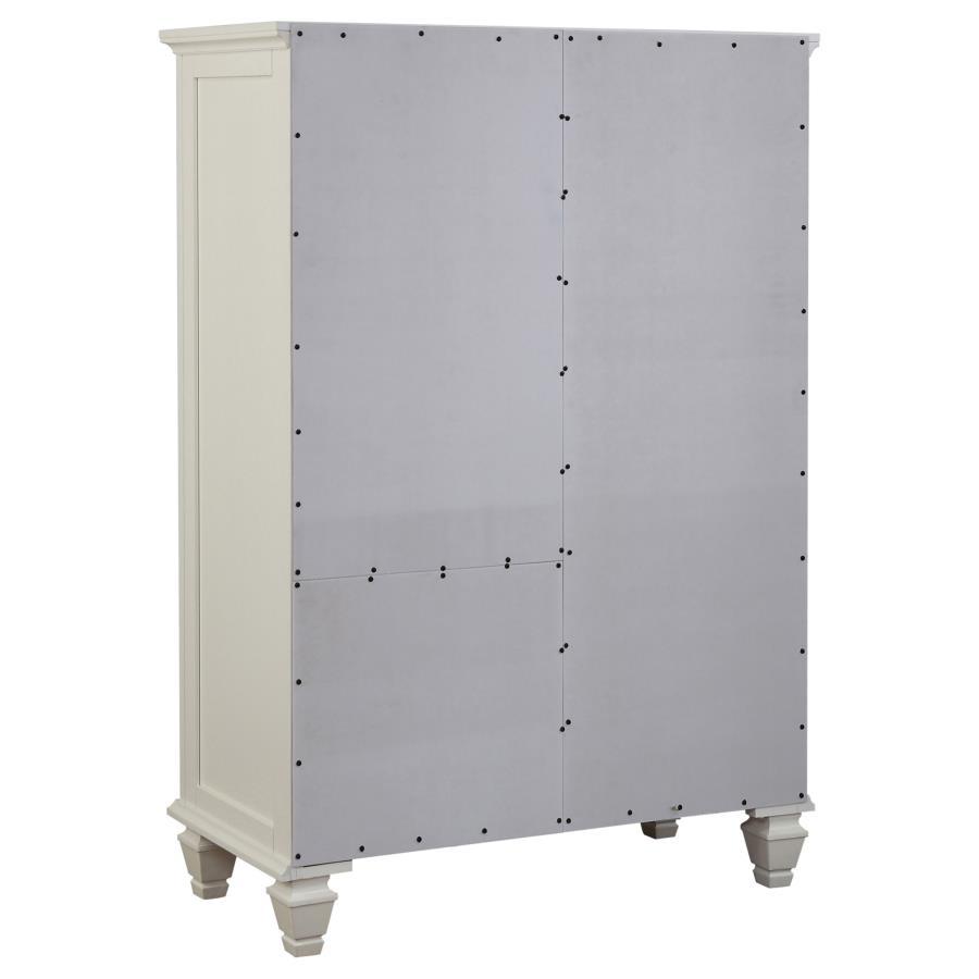 Sandy Beach - 8-Drawer Door Chest - Cream White