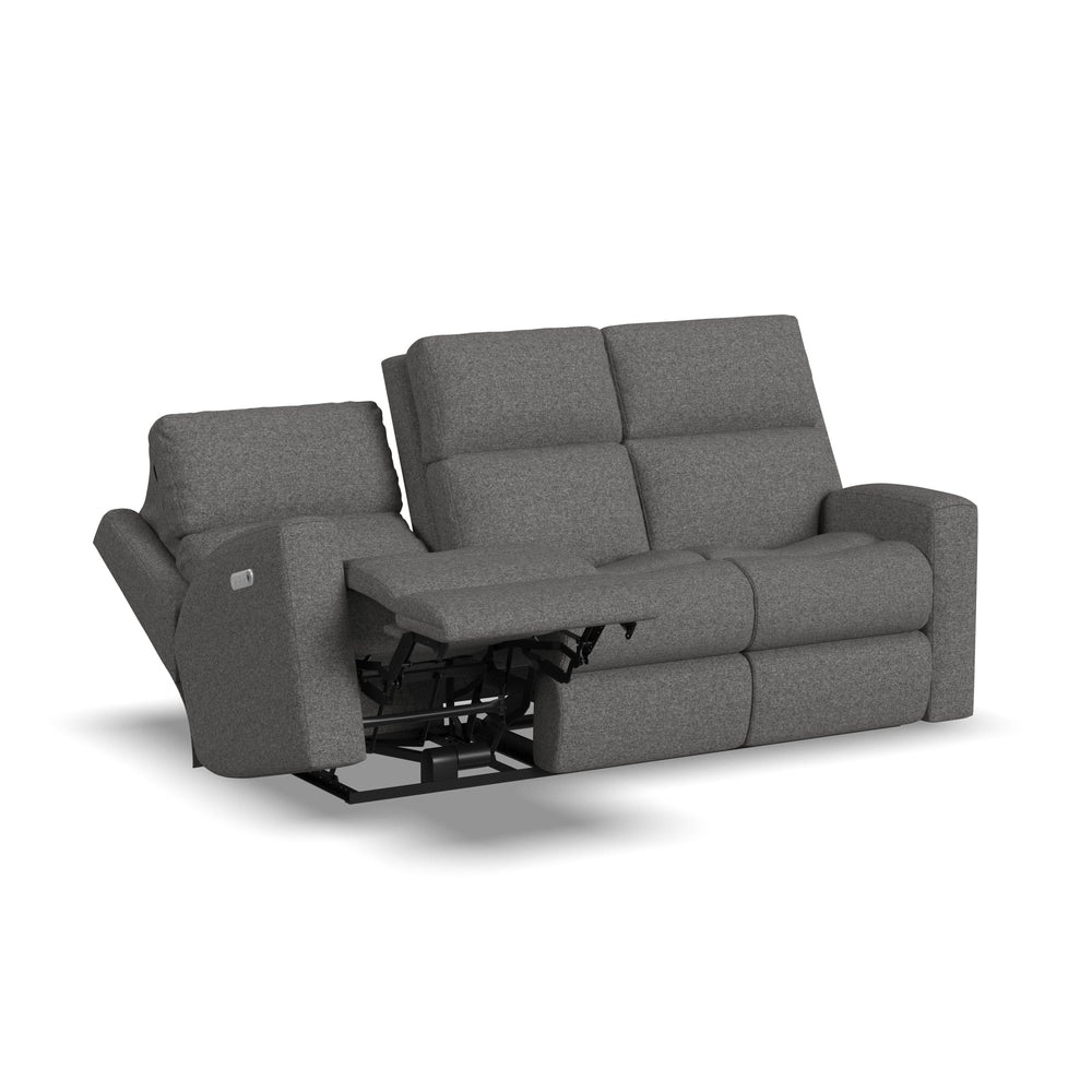 Score Power Reclining Sofa With Power Headrests & Lumbar Dark Gray