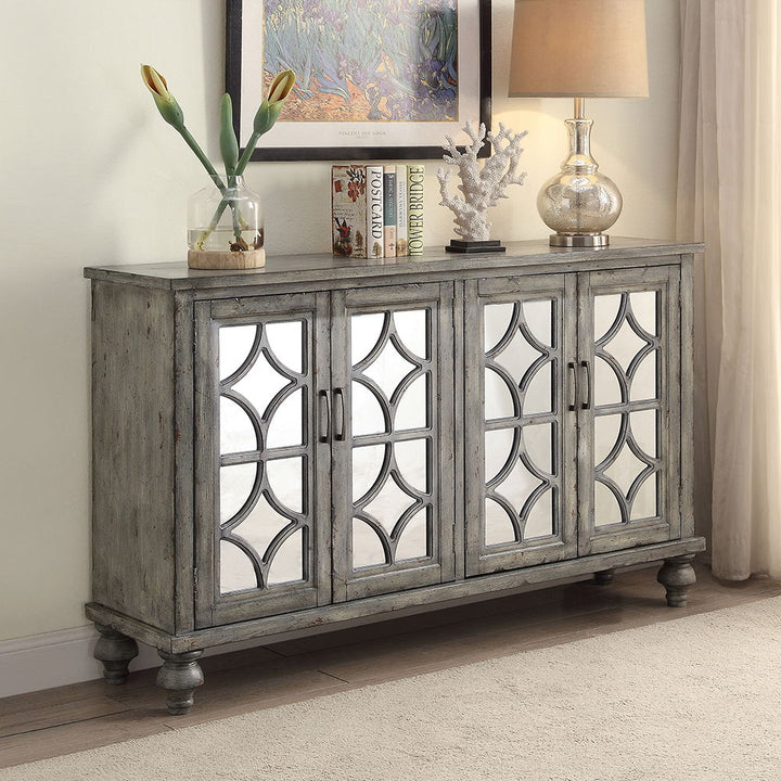 ACME Furniture Velika 37" Console Cabinet Weathered Gray