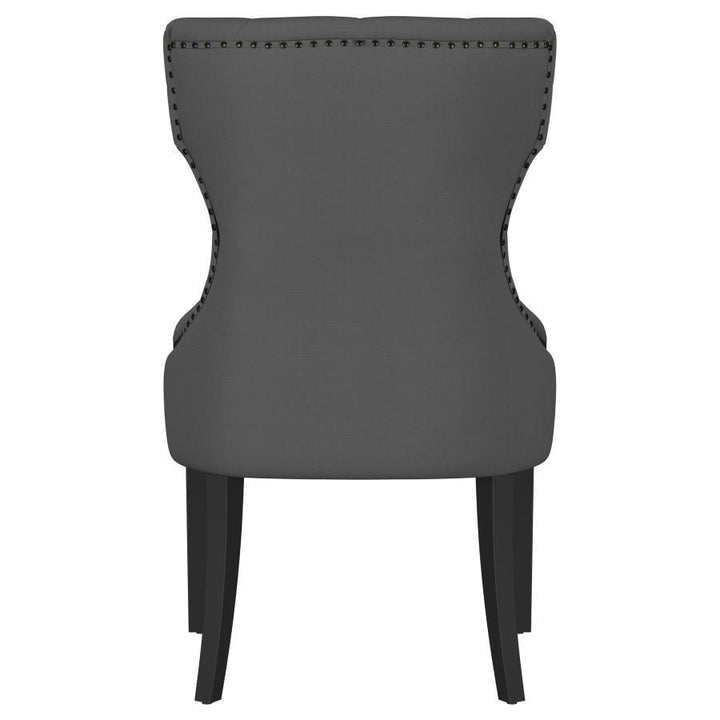 Baney - Fabric Upholstered Dining Side Chair - Gray And Black