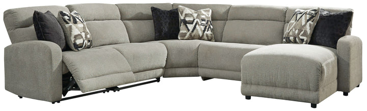 Colleyville - 5-Piece Power Reclining Sectional - Stone by Ashley Furniture product image