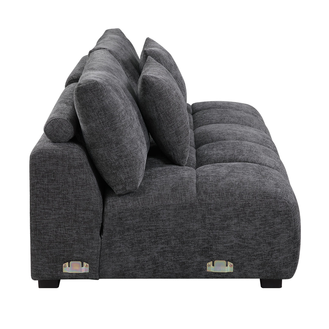 Chosen - Sectional Sofa With Toss Pillows With 2 Chaises - Gray