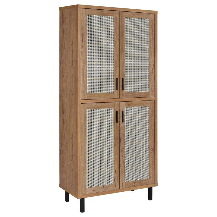 Coaster Furniture Teller - 4-Door Tall Shoe Storage Cabinet - Natural Oak
