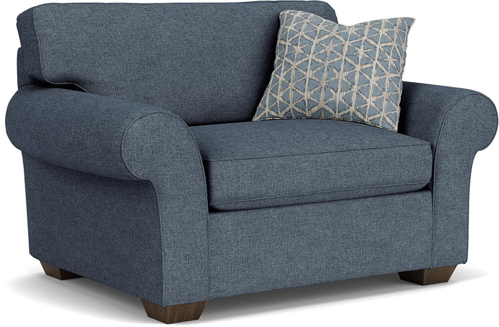 Vail Fabric Chair And a Half Blue