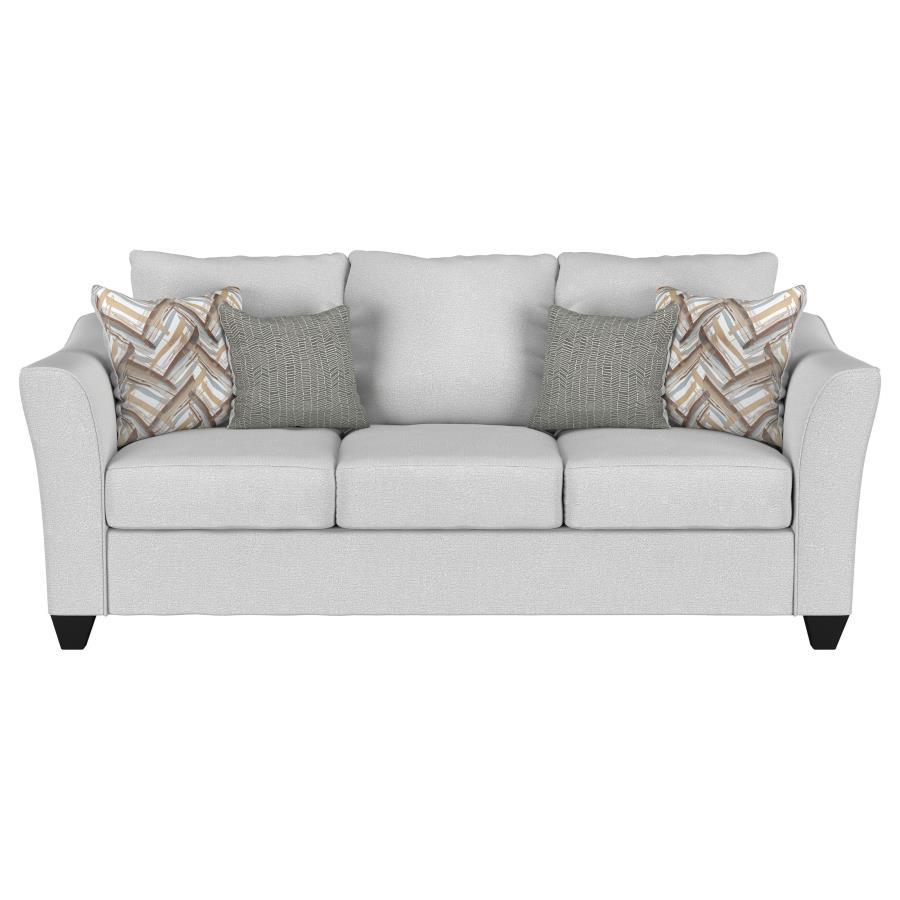 Salizar - 3 Piece Upholstered Flared Arm Sofa Set - Sand