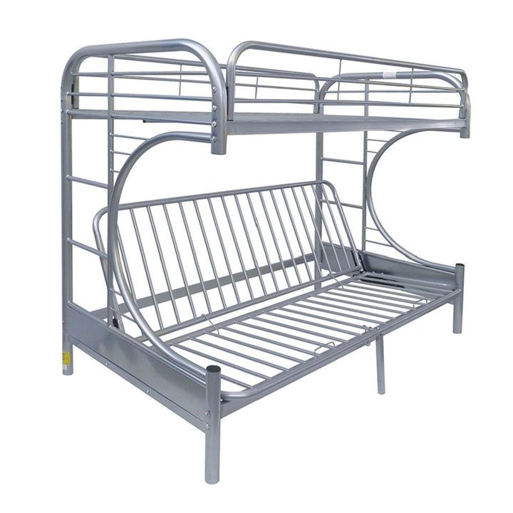 Eclipse - Twin Over Full Futon Bunk Bed - Silver