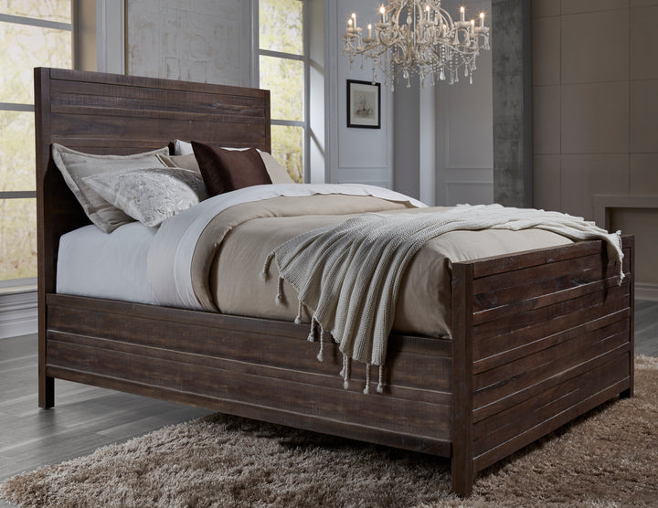 Modus Furniture 8T06L5 Townsend Solid Wood Panel Bed In Java