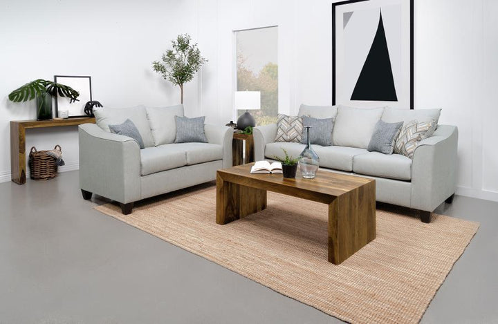 Coaster Furniture Salizar - 2 Piece Upholstered Flared Arm Sofa Set - Sand