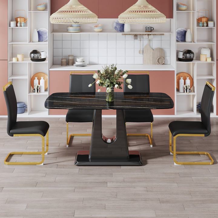 modern-dining-table-with-imitation-marble-craft-glass-top
