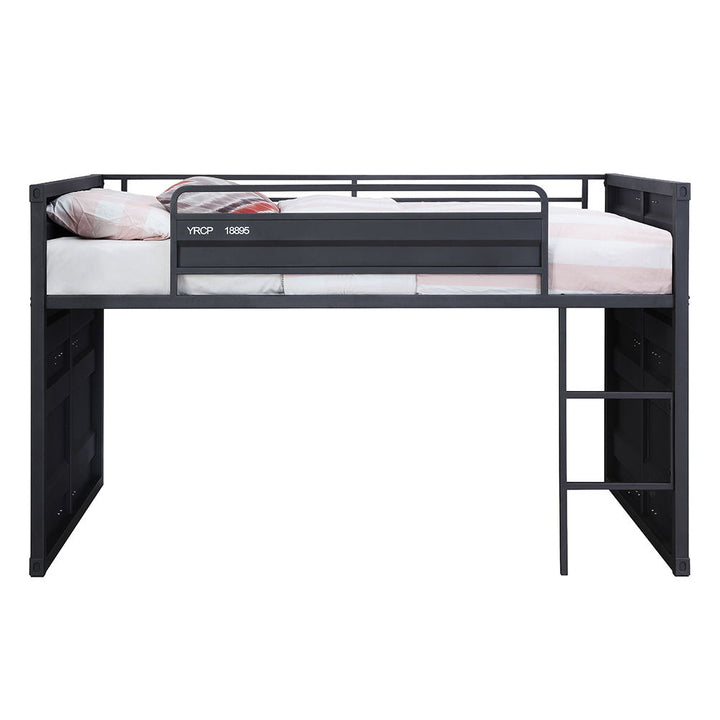 Cargo - Twin Loft Bed With Slide - Gunmetal