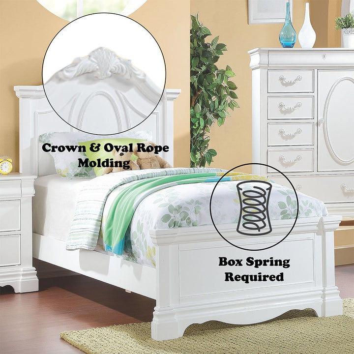 Estrella - Full Bed - White