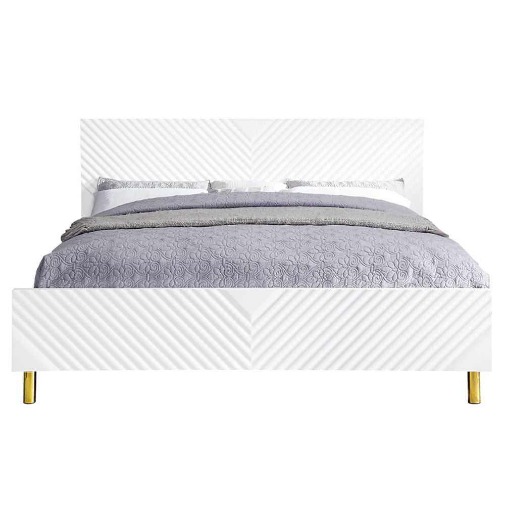 Gaines - Queen Bed - White High Gloss