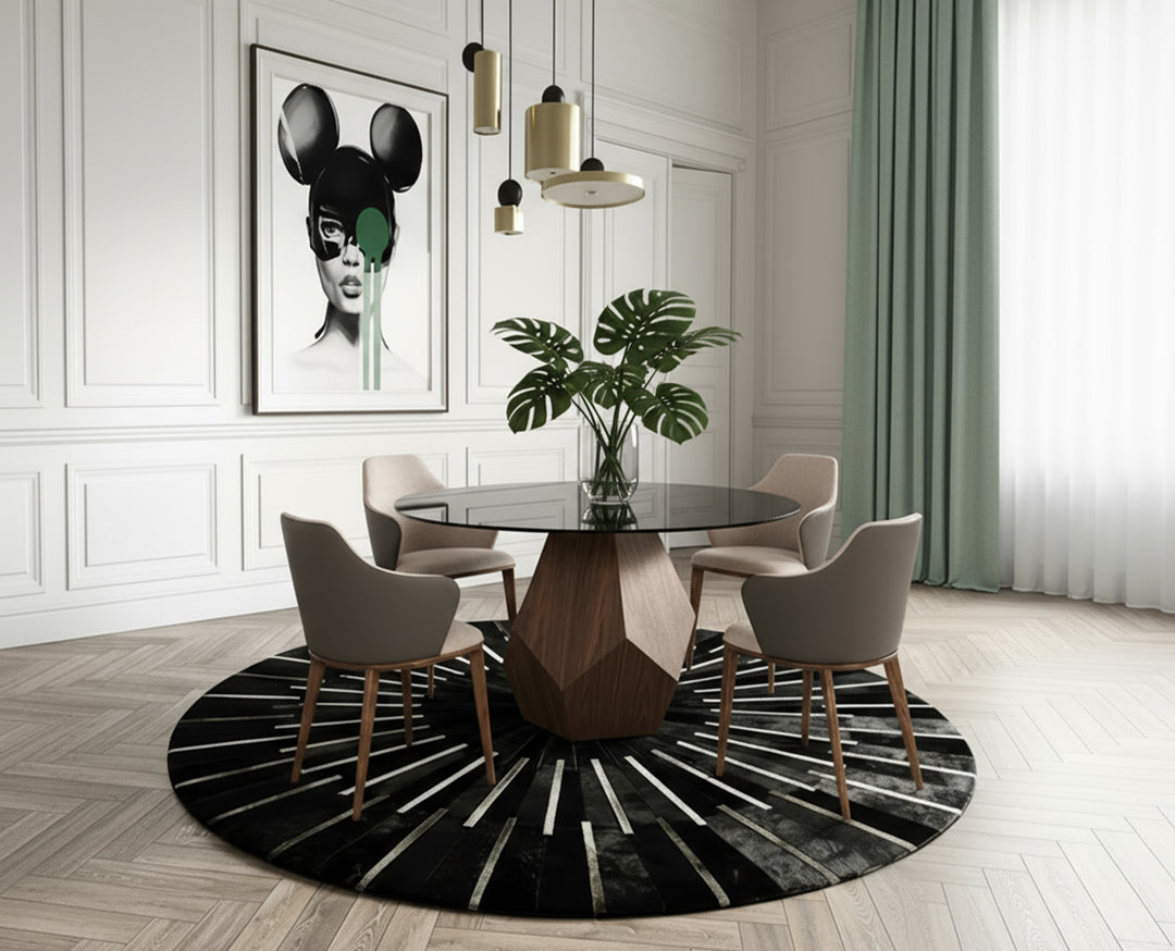 Rackham + Megan  Mid-Century Modern Walnut Dining Set